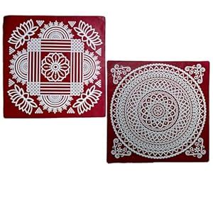 Buy Premium Big Size Rangoli Stickers/Maroon kolam Sticker/Rangoli ...