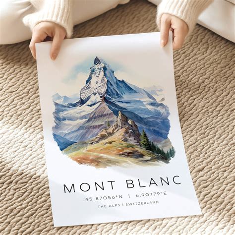 Mont Blanc Travel Poster By Ottie Design