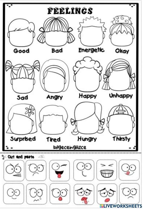 Feeling Worksheet 的图像结果