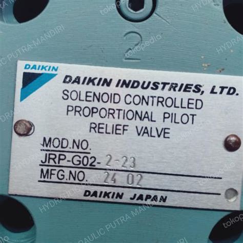 Jual DAIKIN JRP-G02-2-23 SELENOID PROPOTIONAL PILOT RELIEF VALVE ...