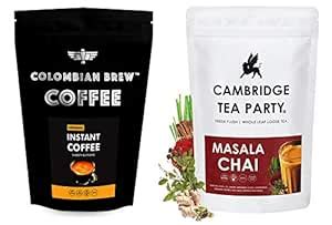 Colombian Brew Coffee Instant Coffee, 100 g with Cambridge Tea Party 8 ...