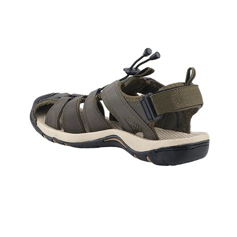 FUEL Soldier-08 Fisherman Protective Toe Cap Sandals for Men (Olive ...