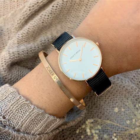 Shop Joker & Witch Black Nato Watch Bracelet Set For Women Online