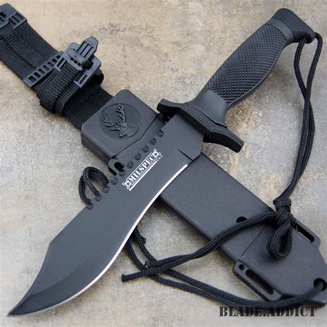 12" TACTICAL BOWIE SURVIVAL HUNTING KNIFE w/ SHEATH MILITARY Combat ...