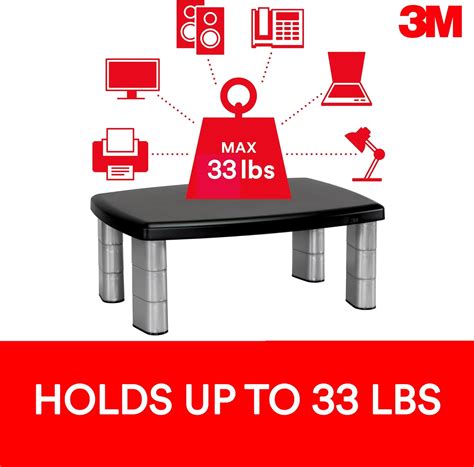 3M Adjustable Monitor Stand with 4-Port USB Hub, India | Ubuy