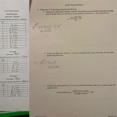 Image result for Projectile Motion Experiment Lab Report