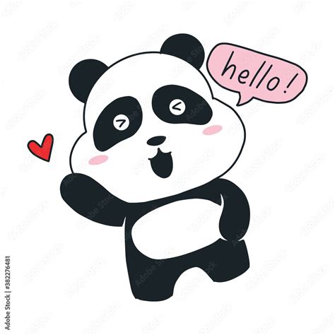 Image result for Cartoon Panda Hello