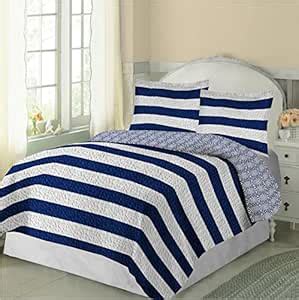 PDK/Regency Zig Zag/ Blue Mini Quilt Set Twin : Amazon.in: Home & Kitchen
