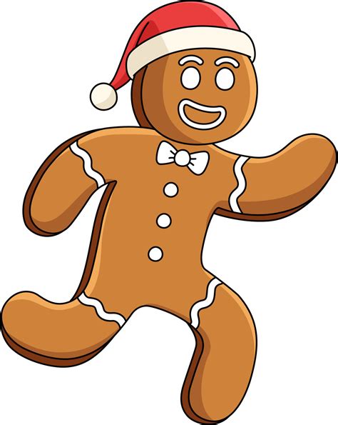 Christmas Ginger Bread Man Cartoon Colored Clipart 10789523 Vector Art ...