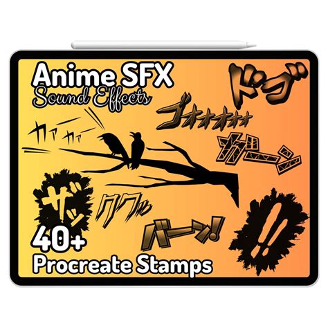 Buy Procreate Manga SFX Sound Effects Anime Comic Brushes Stamps Cute ...