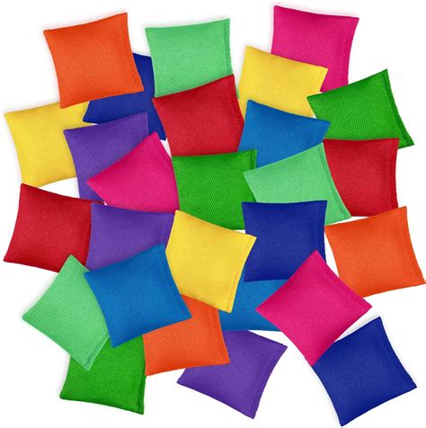 Amazon.com: 27 PCS Small Colorful Nylon Bean Bags Bulk Bean Bag Hand ...