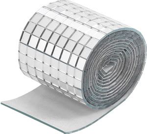 Ever Mall 100 cm Self-Adhesive Mirror Sticker Roll Square Glass Mirrors ...