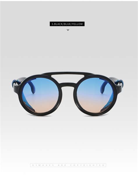 95517 潮酷铆钉男女款墨镜 冲量欧美圆形眼镜蒸汽朋克个性太阳镜-阿里巴巴