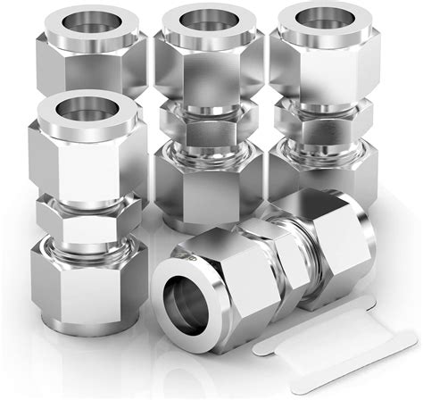 TAISHER 5 conectores de tubo de compresión de acero inoxidable 304 ...