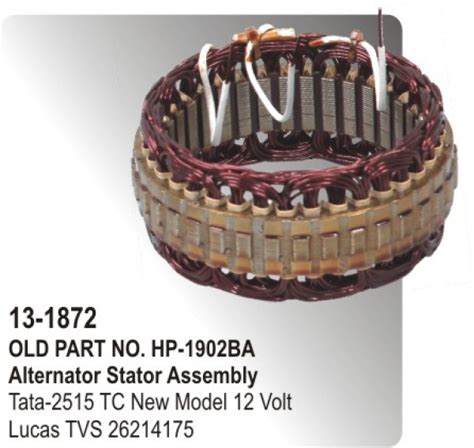 Alternator Stator Assembly Tata-2515 TC New Model 12 Volt equivalent to ...