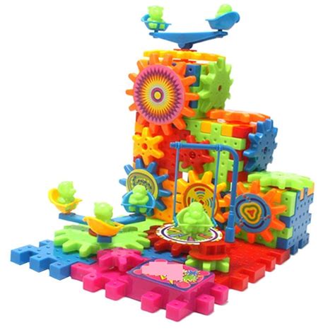 Braintastic 101 Pcs Miracle Bricks Motorized Spinning Gear Building ...