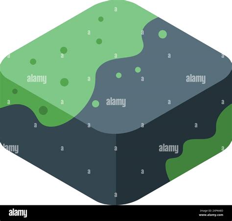 Isometric earth layer icon representing soil, ground, nature, and geology Stock Vector Image ...