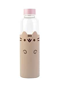 Erik Official Pusheen Glass Water Bottle - 500ml / 17oz - Kawaii Water ...