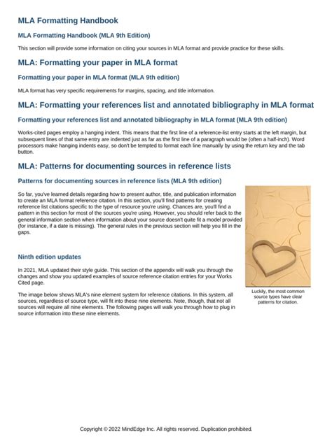 Image result for MLA Style Manual Examples