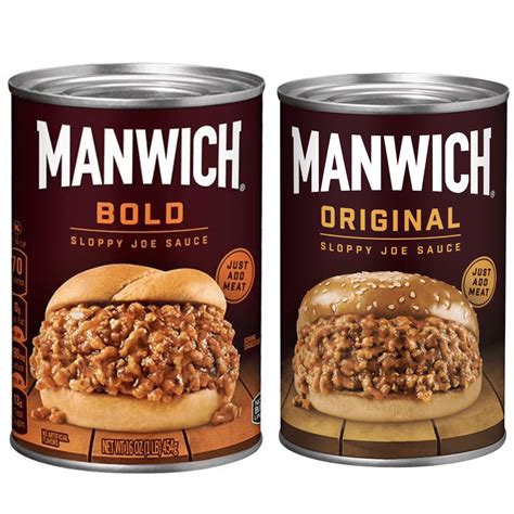 Manwich Sloppy Joe Sauce, Bold Flavor, Canned Sauce, 16 oz.&Manwich ...