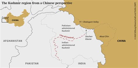 Kashmir Map With Surrounding Countries
