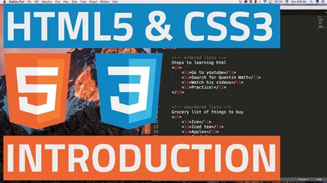 Introduction To HTML5 - HTML Programming Tutorial