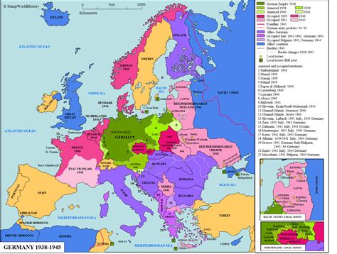 Germany 1938-1945 | Map | StampWorldHistory