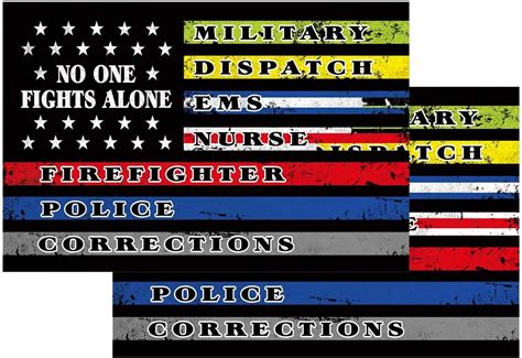 Buy 2 Pic No One Fight Along Reflective Bumper Sticker,American Flag ...