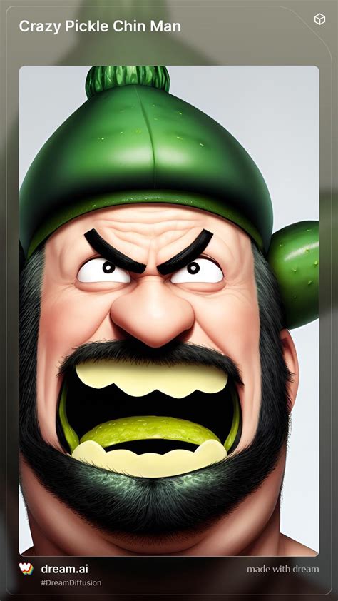 Crazy Pickle Chin Man : r/weirddalle