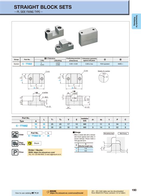 (Economy series) STRAIGHT BLOCK SETS -PL Side Fixing Type- | MISUMI ...