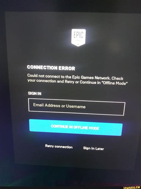 Epic Games Connection Error 的图像结果