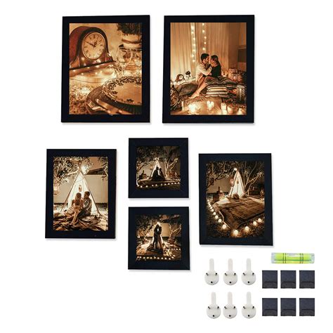 Art Street Set of 6 Individual Black Wall Photo Frames Wall Picture ...