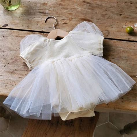 Baby White Dress Baptism Christening By GEOPLE Home & Baby