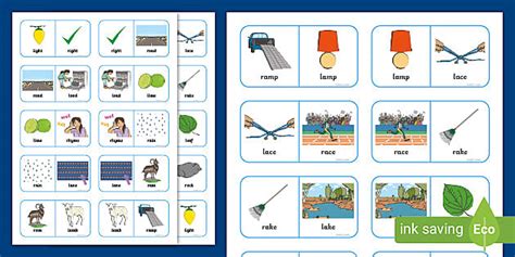 /l/ and /r/ Minimal Pair Dominoes - l and r Minimal Pairs