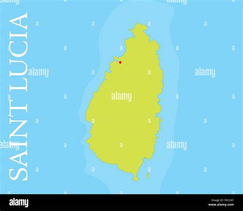 Map of Saint Lucia, Caribbean Sea Stock Vector Image & Art - Alamy