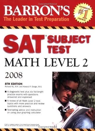Buy Barron's SAT Subject Test 2008: Math Level 2 Book Online at Low ...