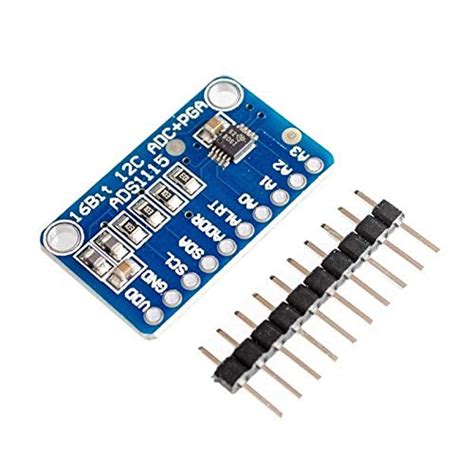Abhith India 16 Bit I2C ADS1115 Module ADC 4 Channel with Pro Gain ...