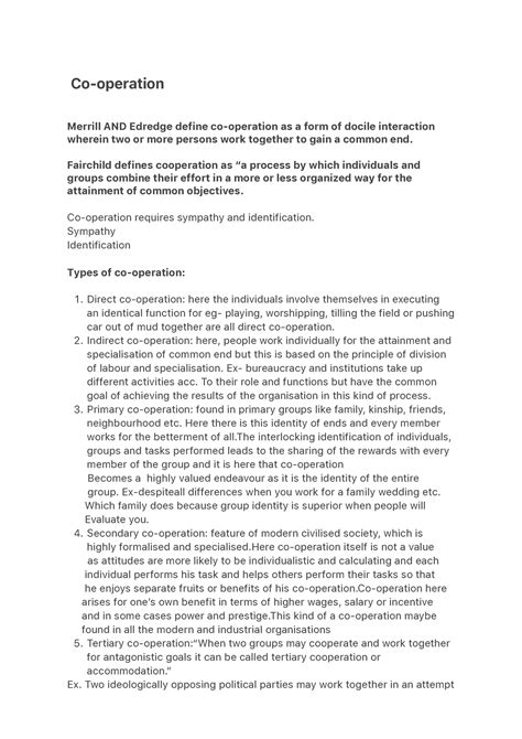 Socio 15:12 - 1. 2. 3. 4. 5. Co-operation Merrill AND Edredge define co ...