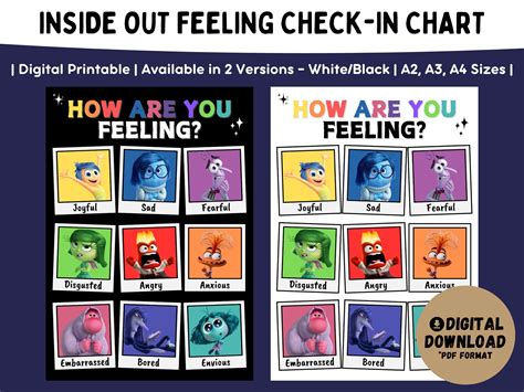 Printable Inside Out Emotions Chart | Printable AT A GLANCE