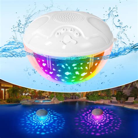 Amazon.com: Blufree Floating Pool Speaker with Colorful Fish Lights ...