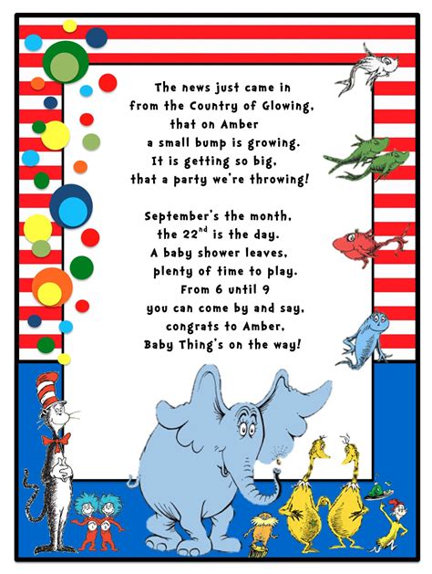Dr Seuss Invitation Template