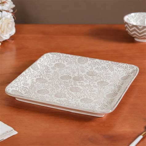 Floral Fiesta Square Dinner Plates Set Of 4 10x10 Inch Online - Premium ...