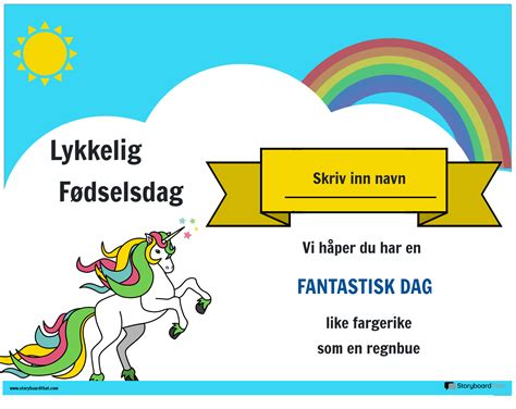 Morsomt bursdagsbevis Storyboard por no-examples