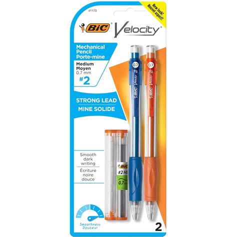 BIC Velocity Mechanical Pencil, Medium Point (0.7 mm), 2-Count : Amazon ...