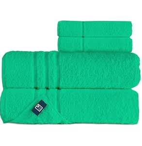 THE WOOD WHITE 100% Pure Cotton Towel Set of 4 Combo 2 Bath 2 Hand ...