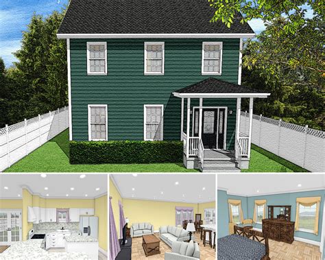 3 Bed 2.5 Bath 1700 SF 30x30 House Plans, Cape Cod Style 2 Story Floor ...