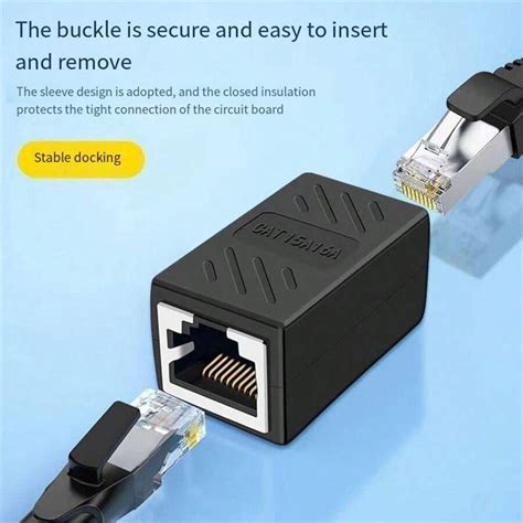 Gigabit Ethernet Connector, RJ45 Network Coupler For Fast Connection ...