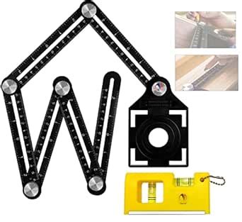 Mass Pro Measuring Ruler Alloy 6 Folding Ruler Multi Angle Ruler ...