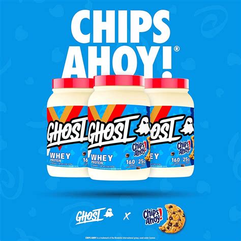 Ghost Whey Protein Powder Chips Ahoy! 2lb - 25g Protein Blend for Post ...