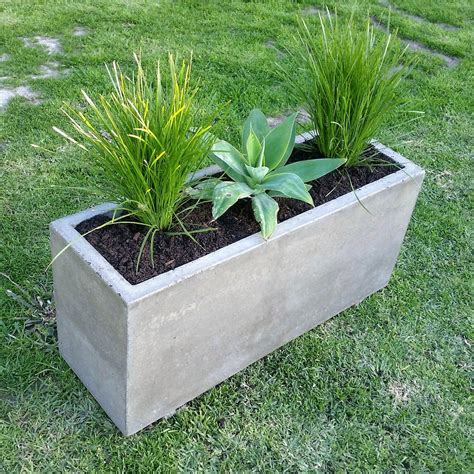 Rectangular Large Concrete Planter Trough. 900mm X 300mm X 400mm. Patio ...